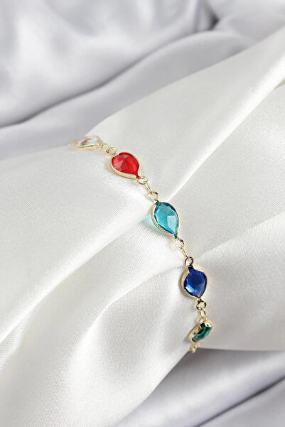 Skygo سوار نسائي من حجر الزركون المختلط اللون من النحاس الذهبي - TJ-BB7048