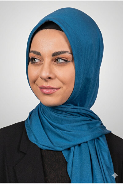 Şalcenneti.com Γυναικείο Hijab Πρακτικό χτενισμένο βαμβακερό σάλι με σφουγγάρ...