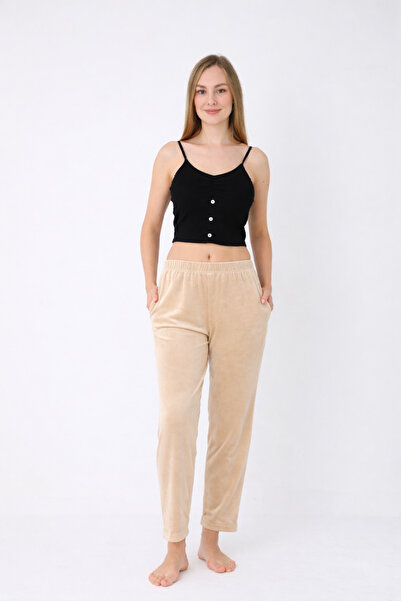 NETLY Women's Soft Velvet Winter Sweatpants with Pockets (Altinay)