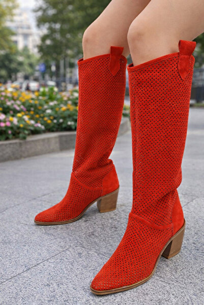 POTEEN Ptc Away Women's Western Cowboy Heeled Summer Boots