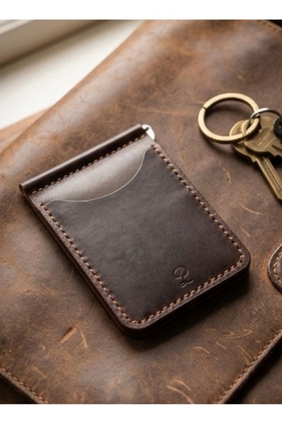 ParlaLeather Cavana El Yapımı Hakiki Gerçek Deri Erkek Cüzdan Taba Rengi Anah...