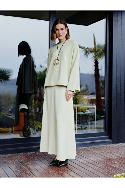 LC Waikiki Women's Flared Skirt with Zipper at the Waist