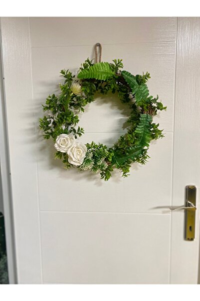 çiçek rengi dekor Handmade Natural-Looking Green Leaf Door Ornament – Decorat...