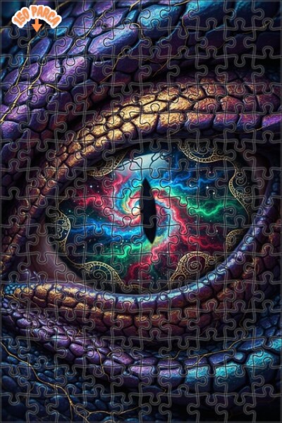 Esranın Dünyası Dragon Eye Cosmic Galaxy Oil Painting Lookalike Double-Layer ...