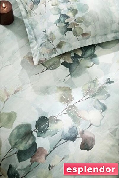 esplendor Özdilek Double Ranforce Duvet Cover Set Nature Drip Green