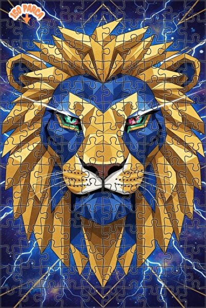 Esranın Dünyası The Lion King's Dazzling Energy Geometric Double-Layer Framed...