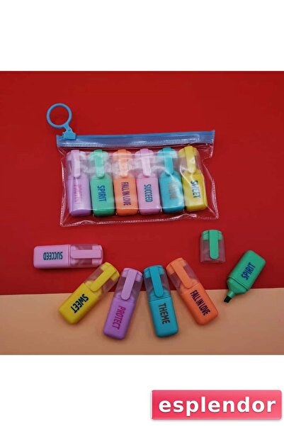 esplendor 6 قطع من أقلام التحديد