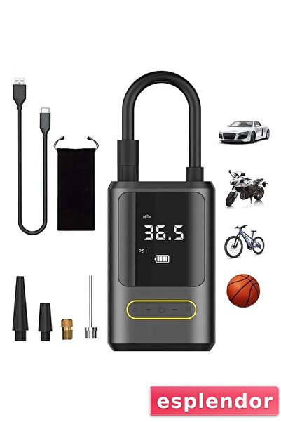 esplendor مضخة ضغط إطارات السيارة اللاسلكية مع إضاءة وإيقاف تلقائي