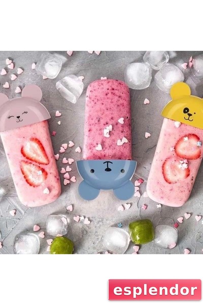 esplendor قالب آيس كريم وحلوى للأطفال سهل التشكيل مكون من 4 قطع AP-9179