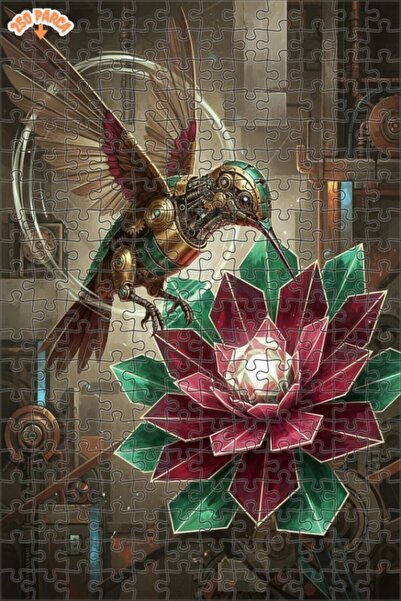 Esranın Dünyası Steam Mechanical Hummingbird and Crystal Flower Double-Layer ...