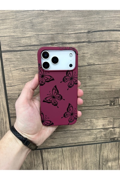 YZGOLDEN iPhone 17 Pro Compatible Velvet Inside Small Butterfly Printed Phone...