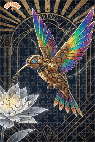 Esranın Dünyası Mechanical Hummingbird and Luminous Lotus Flower Oiled Double...