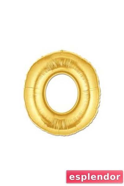 esplendor Gold Foil Letter O Balloon 1 Meter