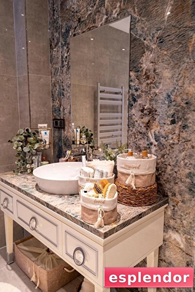 esplendor Round Foldable Multi-Purpose Storage Organizer Box Felt Basket (min...