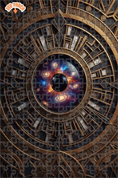 Esranın Dünyası Universal Eye Oil Painting Looked Art Deco Art Double-Layer F...