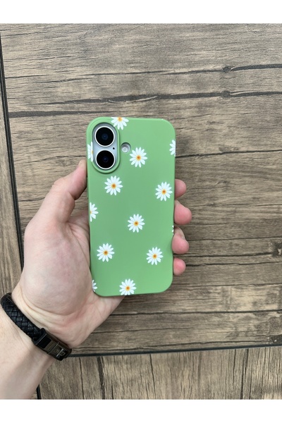 YZGOLDEN غطاء هاتف متوافق مع آيفون 17 مطبوع عليه زهور الأقحوان المخملية