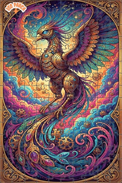 Esranın Dünyası لوحة زيتية فنية رقمية ميكانيكية على شكل فينيكس، مزدوج الطبقات...