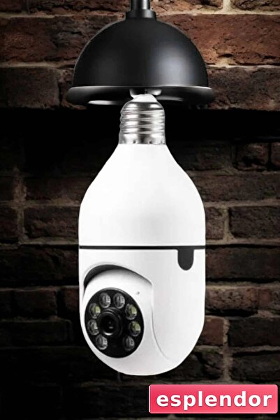 esplendor Wifi Camera 360 Degree Rotatable Home Camera with Lampholder Bulb A...