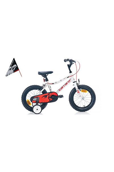 TOYFEST Carraro Red Eagle 14 Rim Children's Bicycle White-Red-Silver