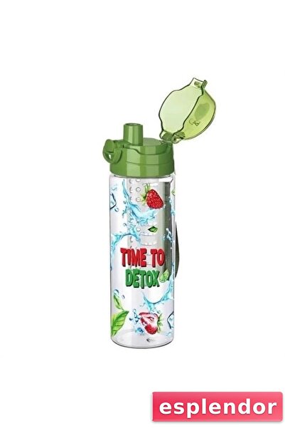 esplendor زجاجة تغذية رياضية للتخلص من السموم سهلة الحمل مع مقبض وقفل ومصفاة ...