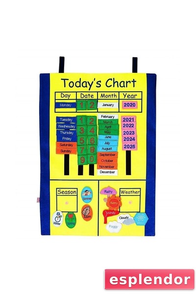 esplendor AND-5121 لوحة التقويم الفيلكرو