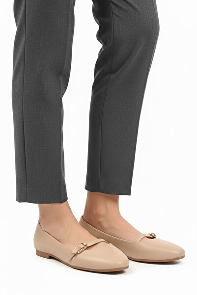 Aspor Beige Women's Ballerinas
