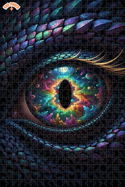 Esranın Dünyası Dragon Eye Cosmic Entity Oil Painting Lookalike Double-Layer ...