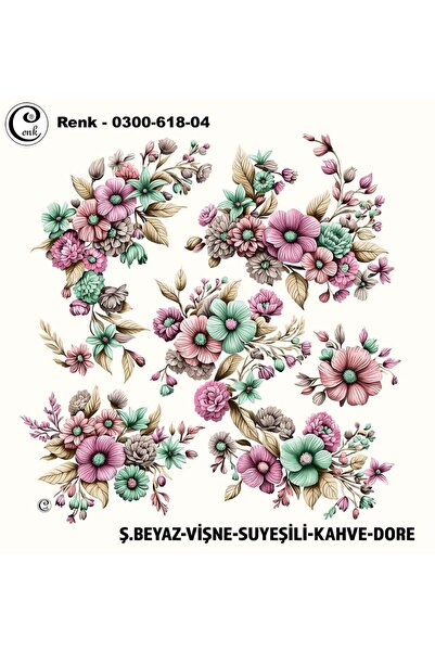 Cenk Desenli Oyalık Yazma - 0300-618
