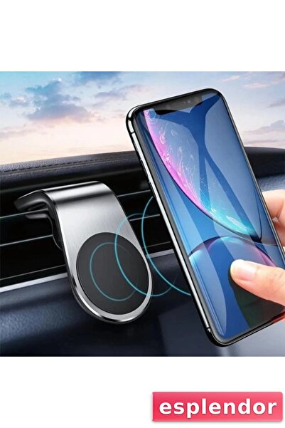 esplendor Magnetic Phone Holder Attached to Car Air Conditioner with Latch
