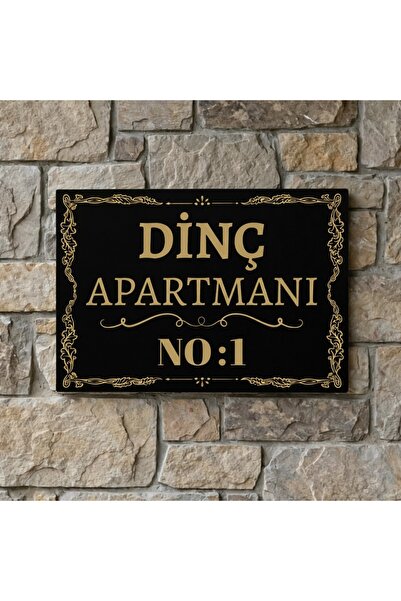 HobiShop Kişiye Özel Metal Kapı Levhası – Apartman Kapı Tabelası 20x30 cm – İ...