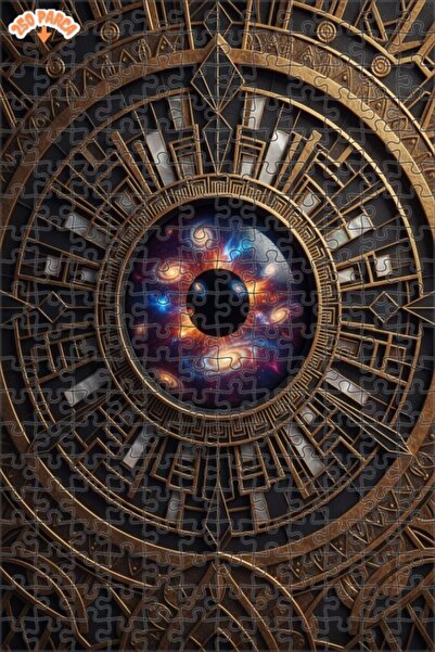 Esranın Dünyası Universal Eye Oil Painting Looked Art Deco Art Double-Layer F...