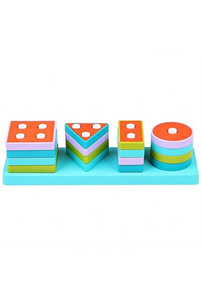 TOYFEST LC Wooden Geometric Shapes Find and Place