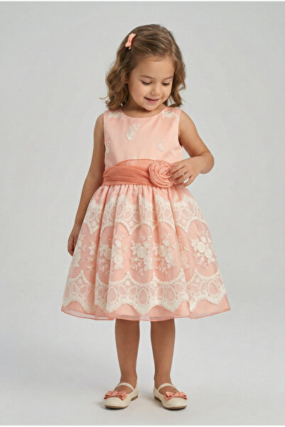 Abel & Lula Mayoral Abel Lula Girls' Hollywood Dress Salmon