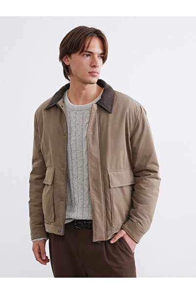 LC Waikiki Lcw Vision Brown Velvet Collar Men's Jacket