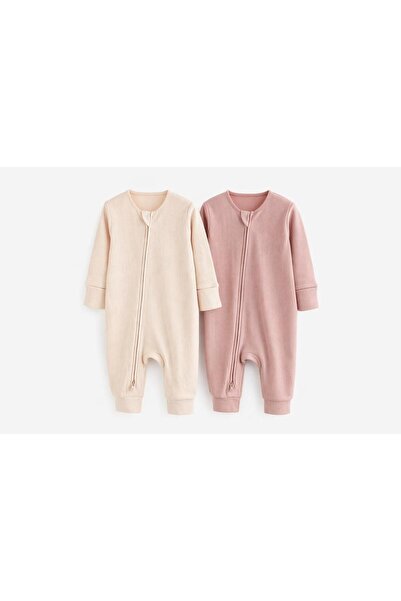 Next Baby Cotton Piece Pink 2-Piece Jumpsuit Set
