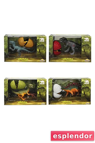 esplendor مجموعة لعب الديناصورات وشبلها -1 قطعة متوفرة في المخزون
