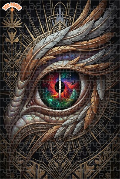 Esranın Dünyası Mysterious Dragon Eye Oil Painting Lookalike Art Puzzle 250 P...