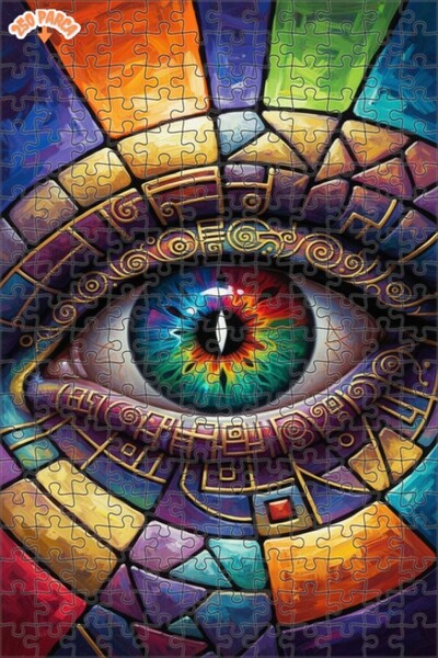 Esranın Dünyası The Color of the Eye Oil Painting Lookalike Double-Layer Fram...