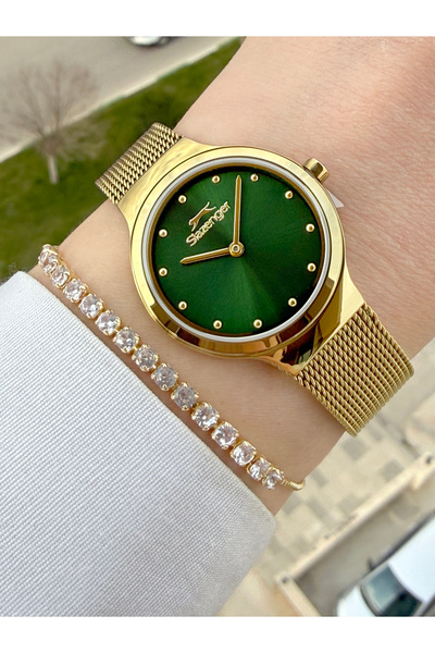 Slazenger Cord Steel Mesh 5 Atm Waterproof Women's Wristwatch and Bracelet