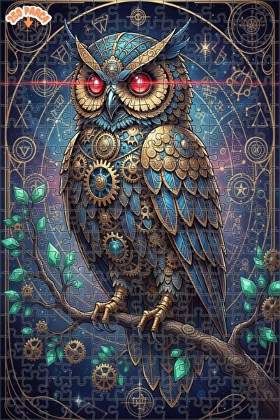 Esranın Dünyası Mechanical Eagle Double-Layer Framed Wooden Puzzle 250 Pieces...