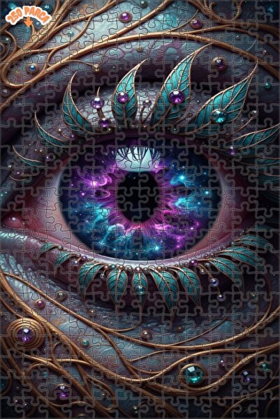 Esranın Dünyası لغز خشبي رقمي بتصميم عين الكوكب العالمي مكون من مزدوج الطبقات...