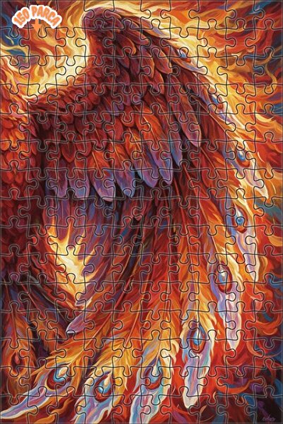 Esranın Dünyası Flame Wings Oil Painting Look Wooden Puzzle 150 Pieces 20X30