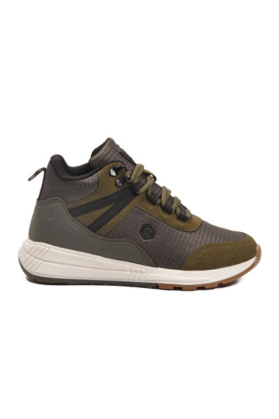 Aspor Khaki Lace-Up Unisex Sneaker Boots