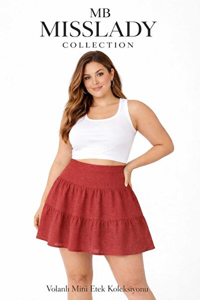 MB MİSSLADY COLLECTION Mb Misslady Flounced Mini Skirt