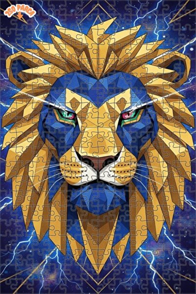 Esranın Dünyası The Lion King's Dazzling Energy Geometric Double-Layer Framed...