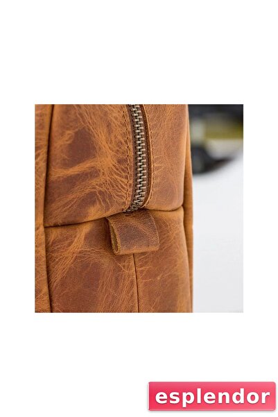 esplendor حقيبة جلدية للعناية والسفر، مقاس X، G19 أسمر ضارب للصفرة