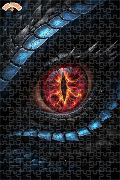 Esranın Dünyası Dragon Eye Oil Painting Lookalike Double-Layer Framed Wooden ...