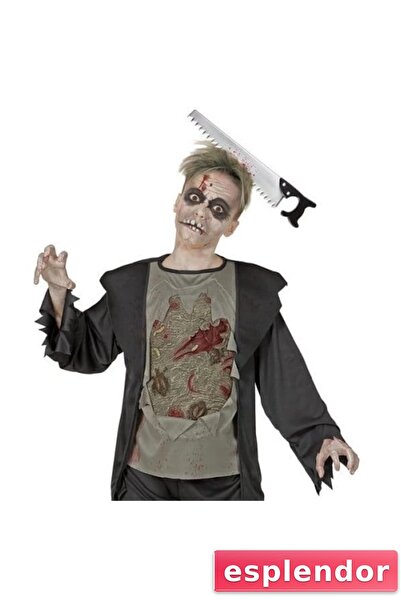 esplendor Halloween Bloody Saw Joke Crown Studded on the Head