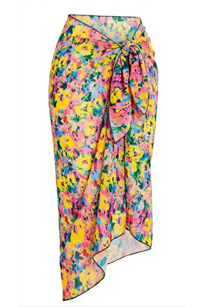 randevu Bağlanır Patterned Tulle Beach Skirt