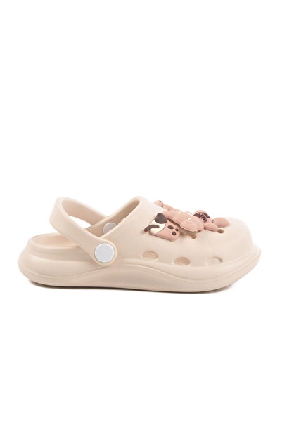 Aspor Ecru Girl's Sabo Slippers
